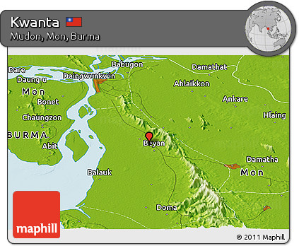 Physical Panoramic Map of Kwanta