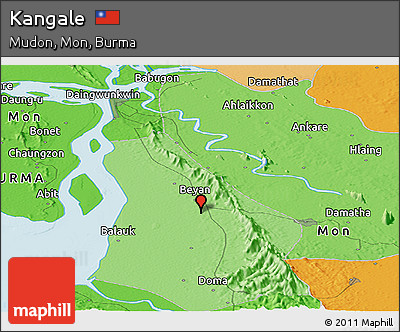 Political Panoramic Map of Kangale