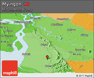 Political Panoramic Map of Myingon