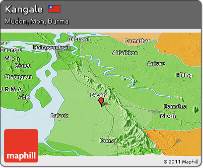 Political Panoramic Map of Kangale