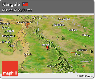Satellite Panoramic Map of Kangale
