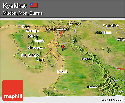 Satellite Panoramic Map of Kyakhat