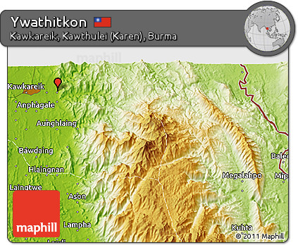 Physical 3D Map of Ywathitkon