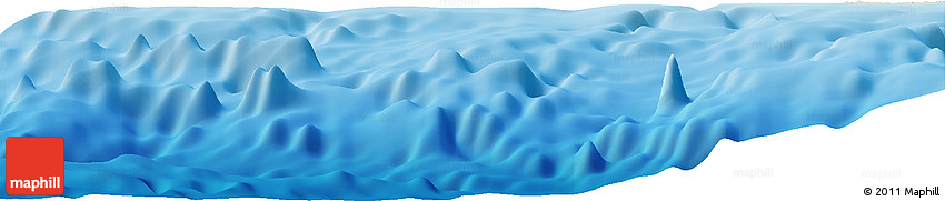 Shaded Relief Horizon Map of the Area around 16° 19' 2" N, 99° 22' 30" W