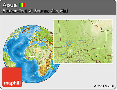 Physical Location Map of Aoua