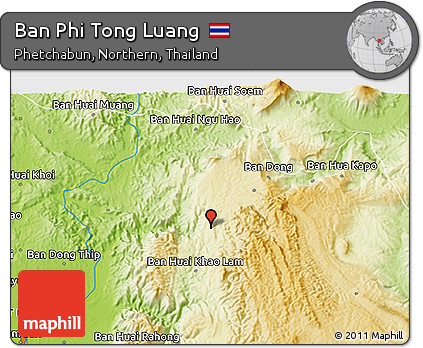 Physical 3D Map of Ban Phi Tong Luang
