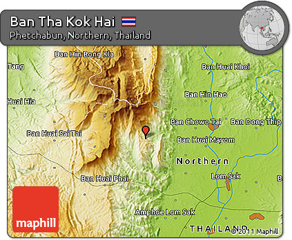Physical 3D Map of Ban Tha Kok Hai