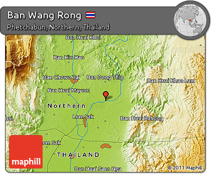 Physical 3D Map of Ban Wang Rong