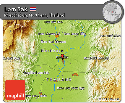 Physical 3D Map of Lom Sak