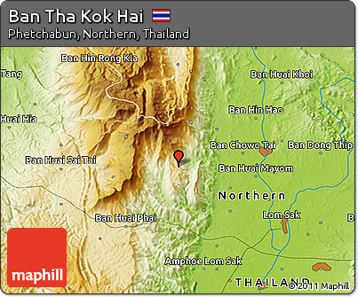 Physical 3D Map of Ban Tha Kok Hai