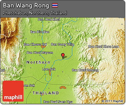 Physical 3D Map of Ban Wang Rong