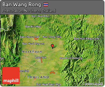 Satellite 3D Map of Ban Wang Rong