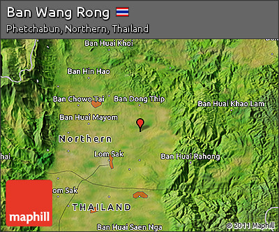 Satellite 3D Map of Ban Wang Rong