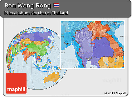 Political Location Map of Ban Wang Rong