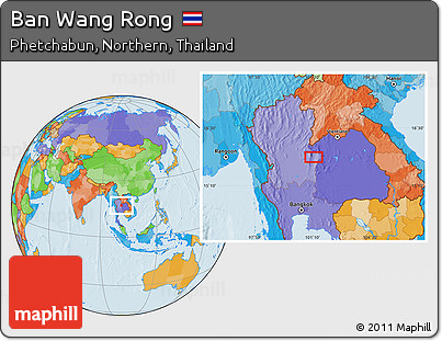 Political Location Map of Ban Wang Rong