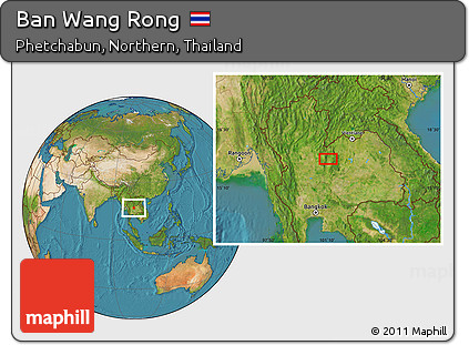 Satellite Location Map of Ban Wang Rong