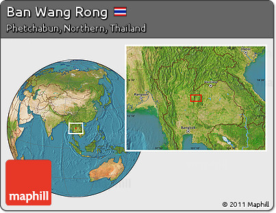 Satellite Location Map of Ban Wang Rong