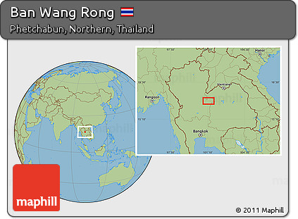Savanna Style Location Map of Ban Wang Rong