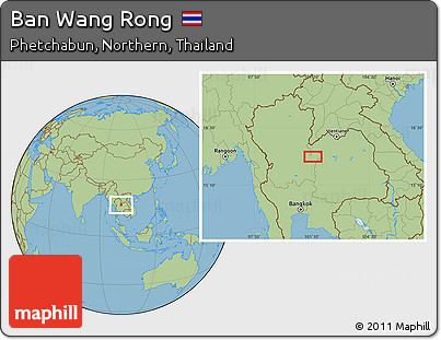 Savanna Style Location Map of Ban Wang Rong