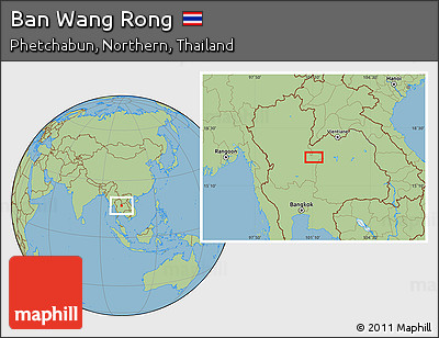 Savanna Style Location Map of Ban Wang Rong