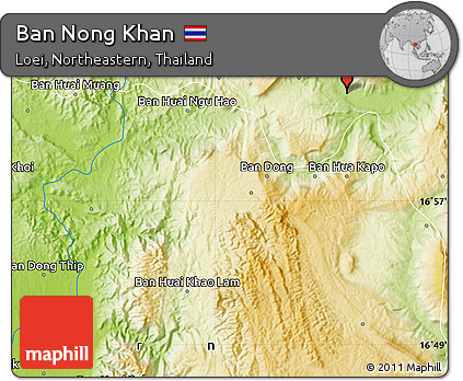 Physical Map of Ban Nong Khan