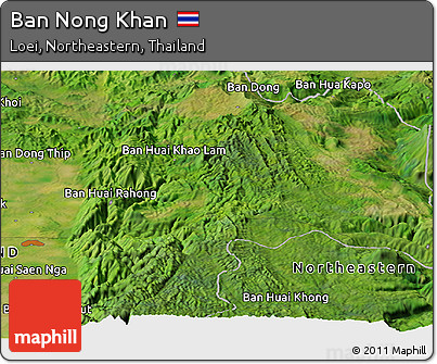 Satellite Panoramic Map of Ban Nong Khan