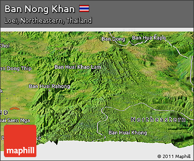 Satellite Panoramic Map of Ban Nong Khan