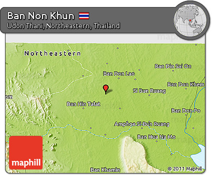 Physical 3D Map of Ban Non Khun