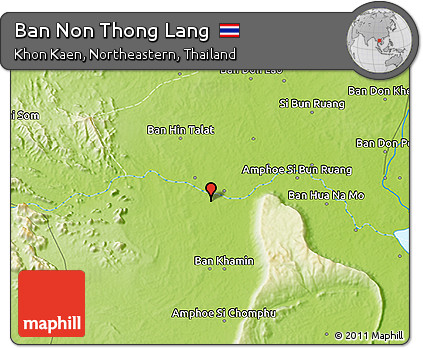 Physical 3D Map of Ban Non Thong Lang