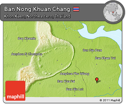 Physical 3D Map of Ban Nong Khuan Chang
