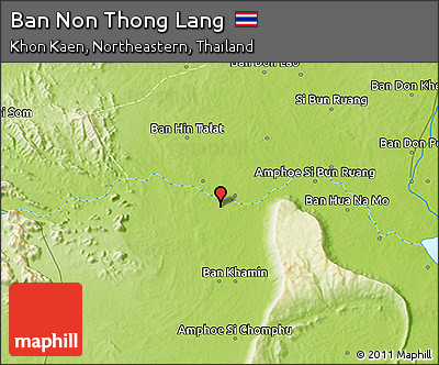 Physical 3D Map of Ban Non Thong Lang