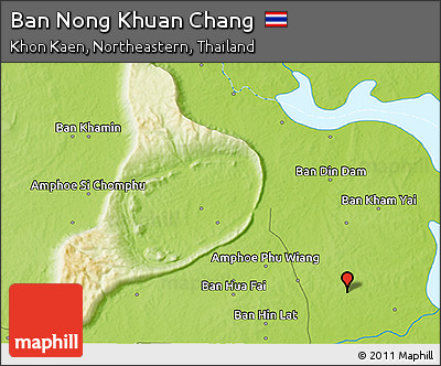 Physical 3D Map of Ban Nong Khuan Chang