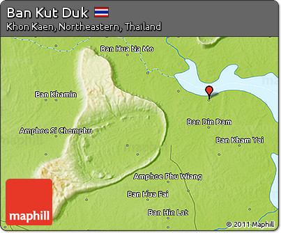 Physical 3D Map of Ban Kut Duk