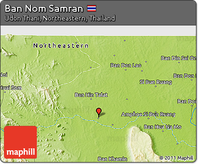 Physical 3D Map of Ban Nom Samran