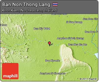 Physical 3D Map of Ban Non Thong Lang