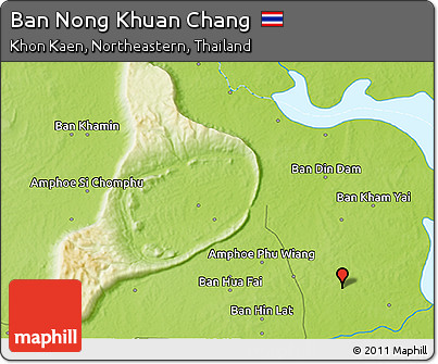 Physical 3D Map of Ban Nong Khuan Chang