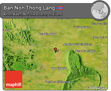 Satellite 3D Map of Ban Non Thong Lang