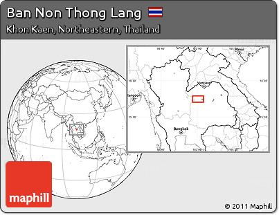 Blank Location Map of Ban Non Thong Lang