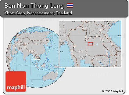 Gray Location Map of Ban Non Thong Lang
