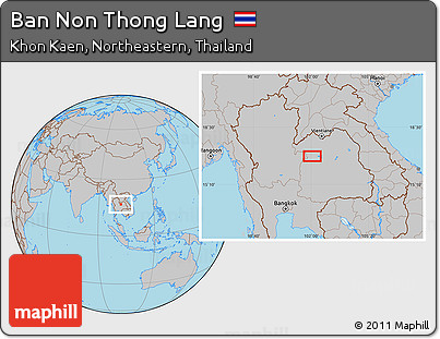 Gray Location Map of Ban Non Thong Lang