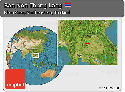 Satellite Location Map of Ban Non Thong Lang