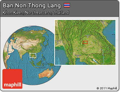 Satellite Location Map of Ban Non Thong Lang