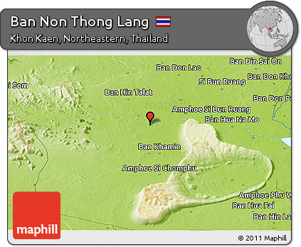 Physical Panoramic Map of Ban Non Thong Lang