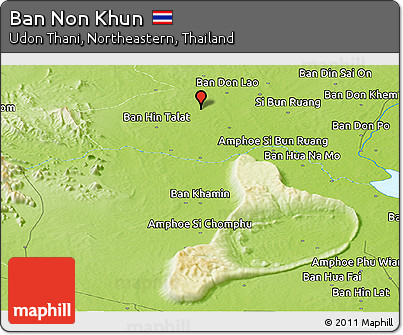 Physical Panoramic Map of Ban Non Khun