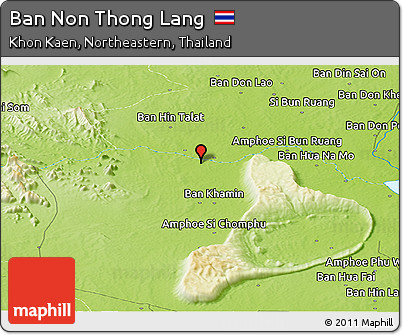Physical Panoramic Map of Ban Non Thong Lang