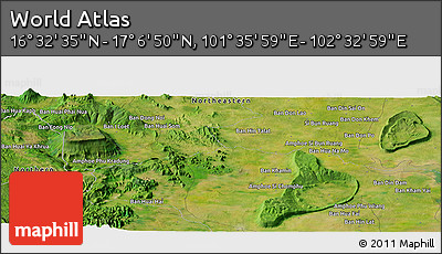Satellite Panoramic Map of the Area around 16° 49' 43" N, 102° 4' 29" E