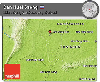 Physical 3D Map of Ban Huai Saeng