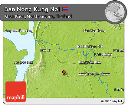 Physical 3D Map of Ban Nong Kung Noi