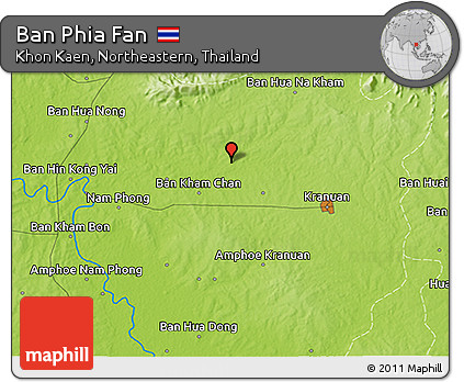 Physical 3D Map of Ban Phia Fan