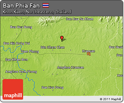 Physical 3D Map of Ban Phia Fan